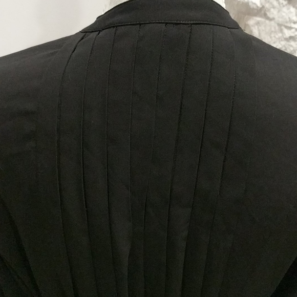 New Uniqlo blk pleated semi sheer dress w/pockets - Picture 5 of 5